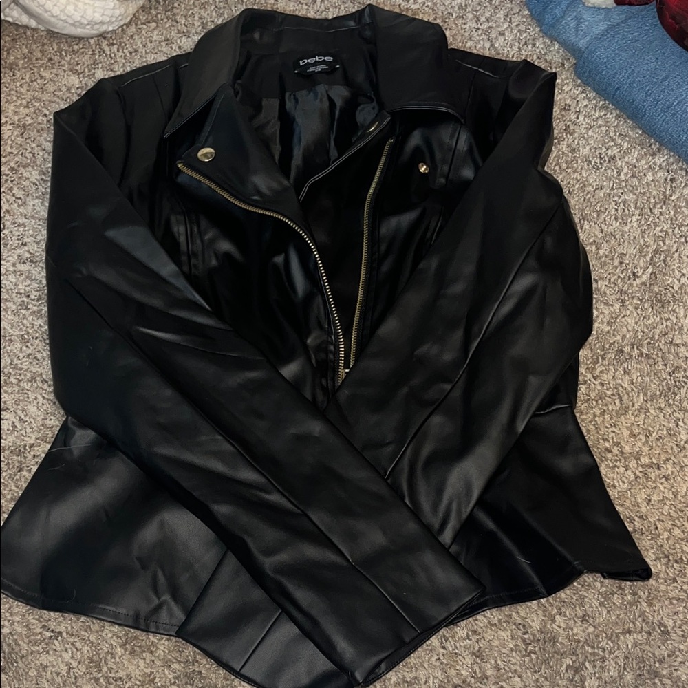 Bebe Black Leather Jacket